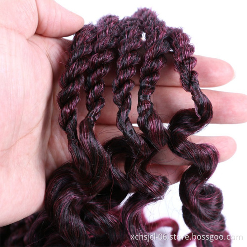 Wholesale Price  Curly Senegalese Twist Crochet Hair Braids Synthetic Crochet Braids Pre-Twisted Flashy Curly End for Women